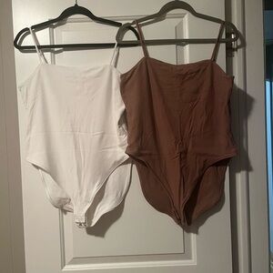 Old Navy Women's White and Brown Bodysuits